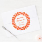 Helder Oranje keuken-Stickers Ronde Sticker (Envelop)