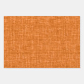 Helder Oranje Linnen Inpakpapier Vel (Voorkant 3)