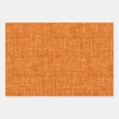 Helder Oranje Linnen Inpakpapier Vel (Voorkant)