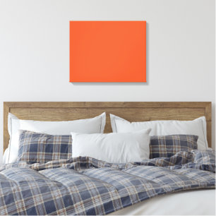 Helder Oranje Minimalistische Effen Achtergrond Canvas Afdruk