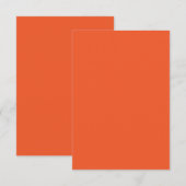 Helder Oranje Minimalistische Effen Achtergrond RSVP Kaartje (Voorkant / Achterkant)
