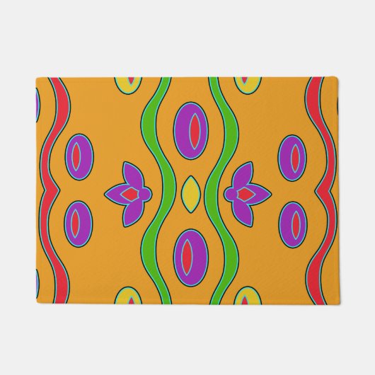 Helder Oranje, moderne Abstracte kunst Deurmat (Voorkant)