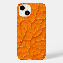 Helder Oranje Patroon Stout iPhone Hoesje