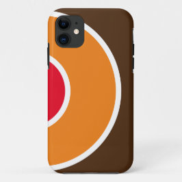 Helder Oranje Rood Wit Bruin Centric Art Pattern Case-Mate iPhone Case