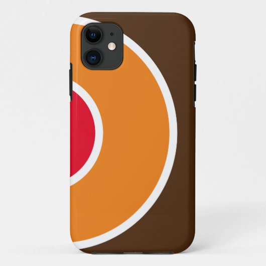 Helder Oranje Rood Wit Bruin Centric Art Pattern Case-Mate iPhone Case (Achterkant)