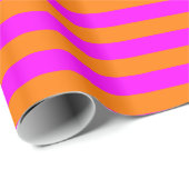 Helder Oranje roze stripe patroon Cadeaupapier (Rol Hoek)