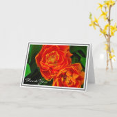 Helder Oranje tulpen tegen groene olie Kaart (Gele Bloem)