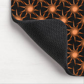 Helder Oranje zwirling Suns Mousepad Muismat (Hoek)