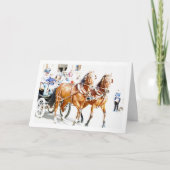 Helder paard met koetsportret kaart (Voorkant)