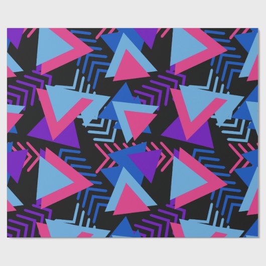 Helder Paars, blauw, roze achtergrondpatroon van 8 Cadeaupapier (Vlak)