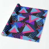 Helder Paars, blauw, roze achtergrondpatroon van 8 Cadeaupapier (Uitgerold)