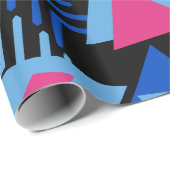 Helder Paars, blauw, roze achtergrondpatroon van 8 Cadeaupapier (Rol Hoek)