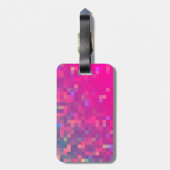 Helder Paars, blauw vierkant licht met Initiaal Bagagelabel (Achterkant verticaal)