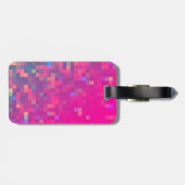 Helder Paars, blauw vierkant licht met Initiaal Bagagelabel (Achterkant horizontaal)