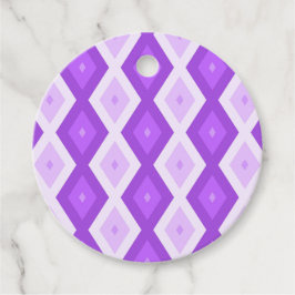 Helder paars diamantpatroon bedankjes labels