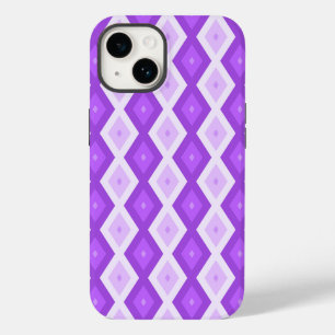 Helder paars diamantpatroon Case-Mate iPhone 14 hoesje