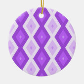 Helder paars diamantpatroon keramisch ornament (Voorkant)