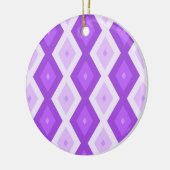 Helder paars diamantpatroon keramisch ornament (Links)