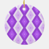 Helder paars diamantpatroon keramisch ornament (Achterkant)
