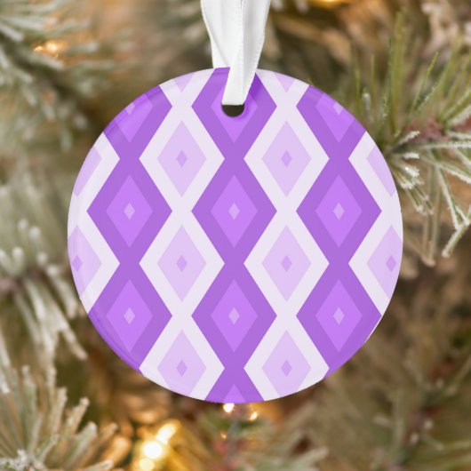 Helder paars diamantpatroon ornament (Boom)