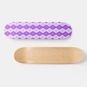 Helder paars diamantpatroon persoonlijk skateboard (Horizontaal)