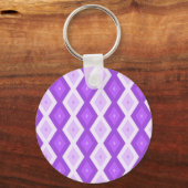 Helder paars diamantpatroon sleutelhanger (Voorkant)