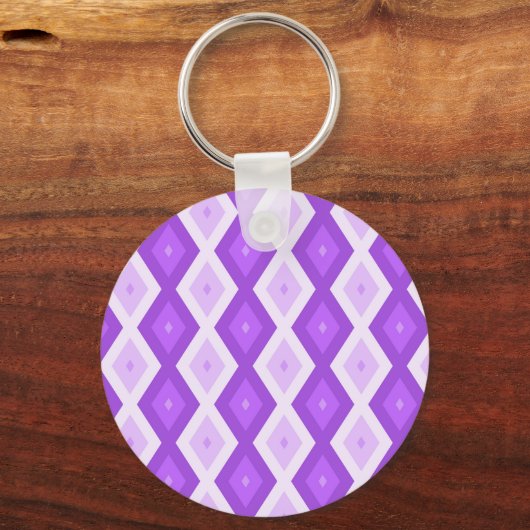 Helder paars diamantpatroon sleutelhanger (Voorkant)