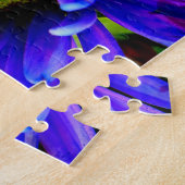 Helder paarse bloem legpuzzel (Zijkant)