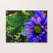 Helder paarse bloem legpuzzel (Horizontaal)