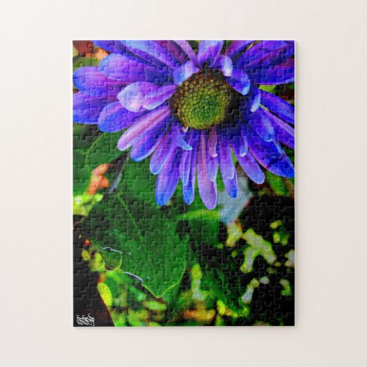 Helder paarse bloem legpuzzel (Verticaal)