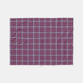 Helder Paarse en geel geruite patroon Fleece Deken (Voorkant (Horizontaal))