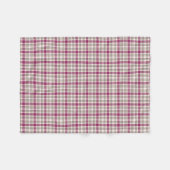 Helder Paarse en grijs geruite patroon Fleece Deken (Voorkant (Horizontaal))