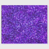 Helder Paarse Faux Glitter Design Cadeaupapier (Vlak)