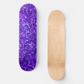  Helder Paarse Faux Glitter Design Persoonlijk Skateboard (Voorkant)