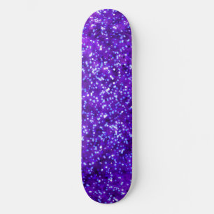  Helder Paarse Faux Glitter Design Persoonlijk Skateboard
