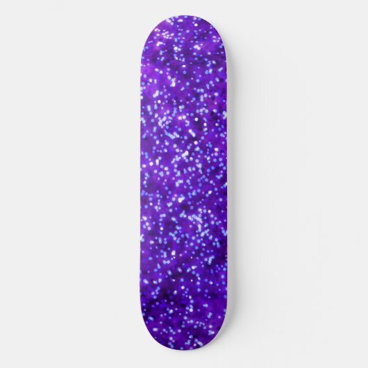  Helder Paarse Faux Glitter Design Persoonlijk Skateboard (Voorkant)