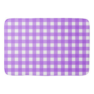 Helder paarse gingham badmat