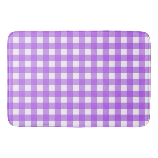 Helder paarse gingham badmat (Voorkant)