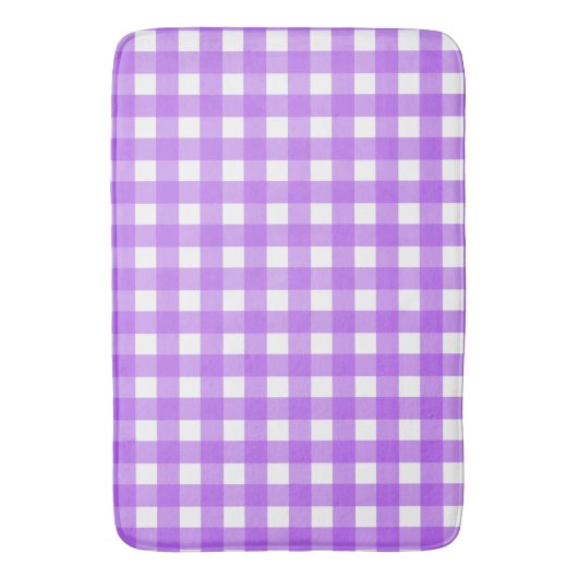 Helder paarse gingham badmat (Voorkant Verticaal)