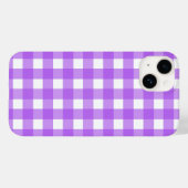 Helder paarse gingham Case-Mate iPhone case (Achterkant (horizontaal))