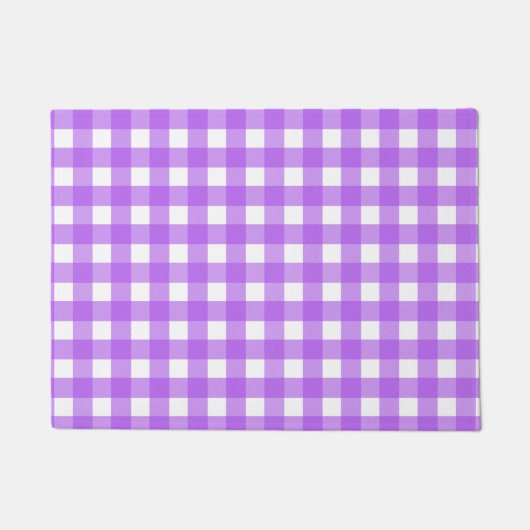 Helder paarse gingham deurmat (Voorkant)