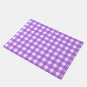 Helder paarse gingham deurmat (Schuin)