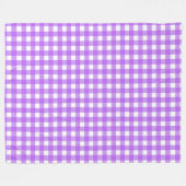 Helder paarse gingham fleece deken (Voorkant (Horizontaal))