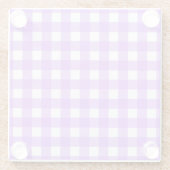 Helder paarse gingham glazen onderzetter (Achterkant)