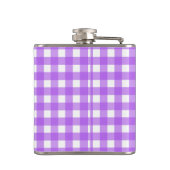 Helder paarse gingham heupfles (Achterkant)