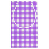 Helder paarse gingham klein cadeauzakje (Achterkant)