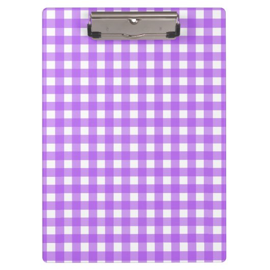 Helder paarse gingham klembord (Voorkant)