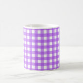 Helder paarse gingham koffiemok (Center)