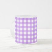 Helder paarse gingham matglas koffiemok (Voorkant links)