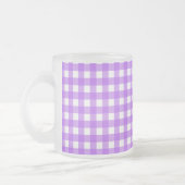 Helder paarse gingham matglas koffiemok (Links)